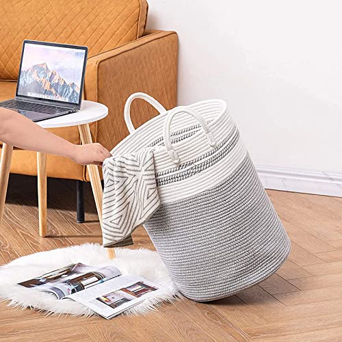 Oversized Cotton Rope Storage Basket - Laundry & Toy Bin Organizer - My Store