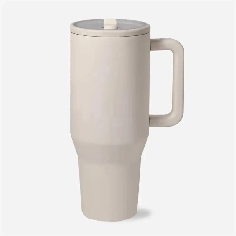 Insulated Stainless Steel Tumbler with Handle, Straw, Lid, 40 oz, Double Wall - My Store