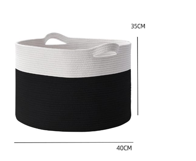 Extra Large Round Cotton Rope Storage Basket, Oversized Blanket, Laundry & Toy Bin Organizer - My Store