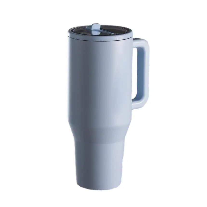 Insulated Stainless Steel Tumbler with Handle, Straw, Lid, 40 oz, Double Wall - My Store