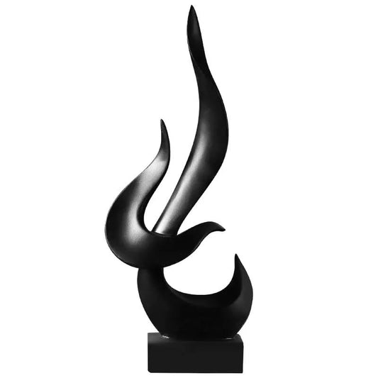 Abstract Resin Life Statue, Fire Flame Sculpture, Office and Home Decor, European & American Style - My Store