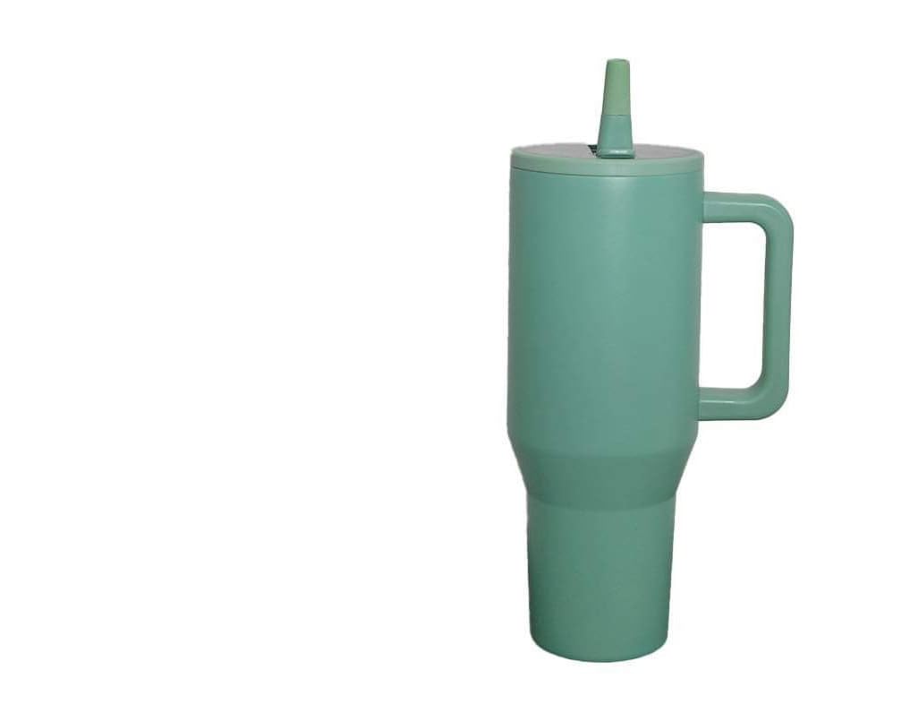 Insulated Stainless Steel Tumbler with Handle, Straw, Lid, 40 oz, Double Wall - My Store