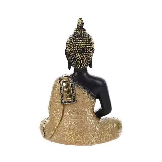 Resin Buddha Statue, Sitting Pose, Southeast Asian Home Decor - My Store