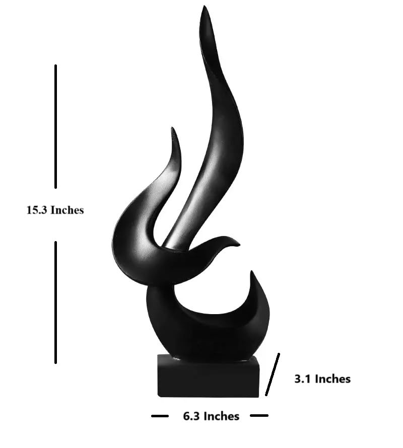 Abstract Resin Life Statue, Fire Flame Sculpture, Office and Home Decor, European & American Style - My Store