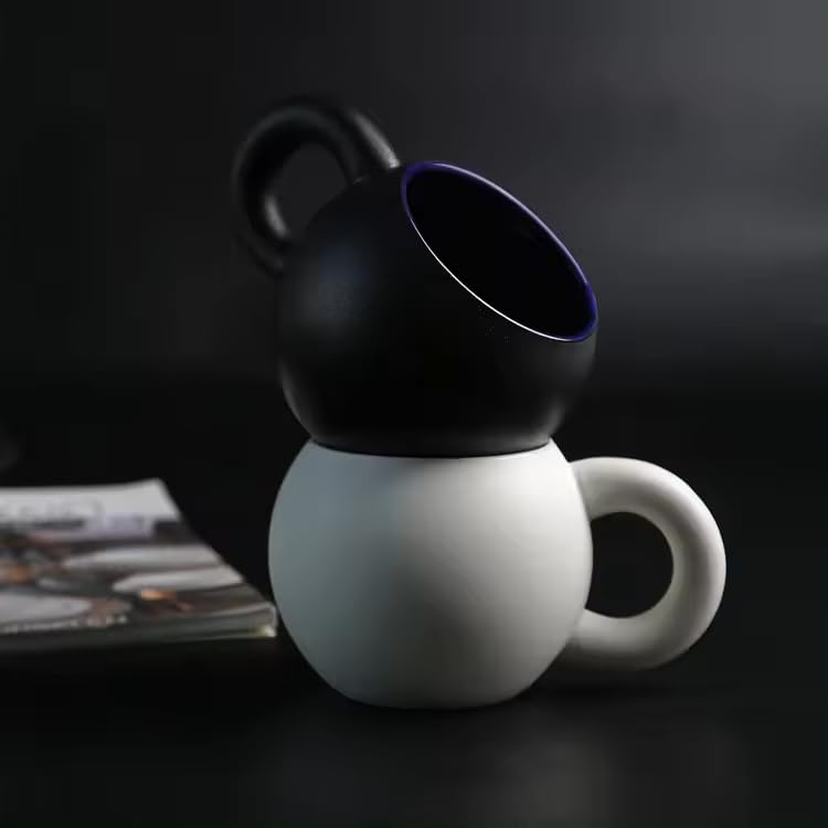 Luxury Spherical Stoneware Coffee Mug, Elegant Cup for Office - My Store