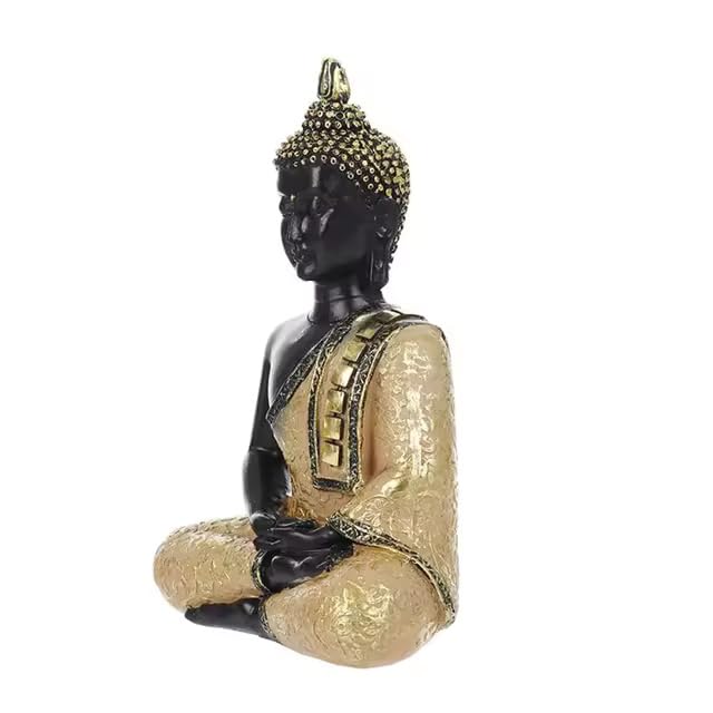 Resin Buddha Statue, Sitting Pose, Southeast Asian Home Decor - My Store