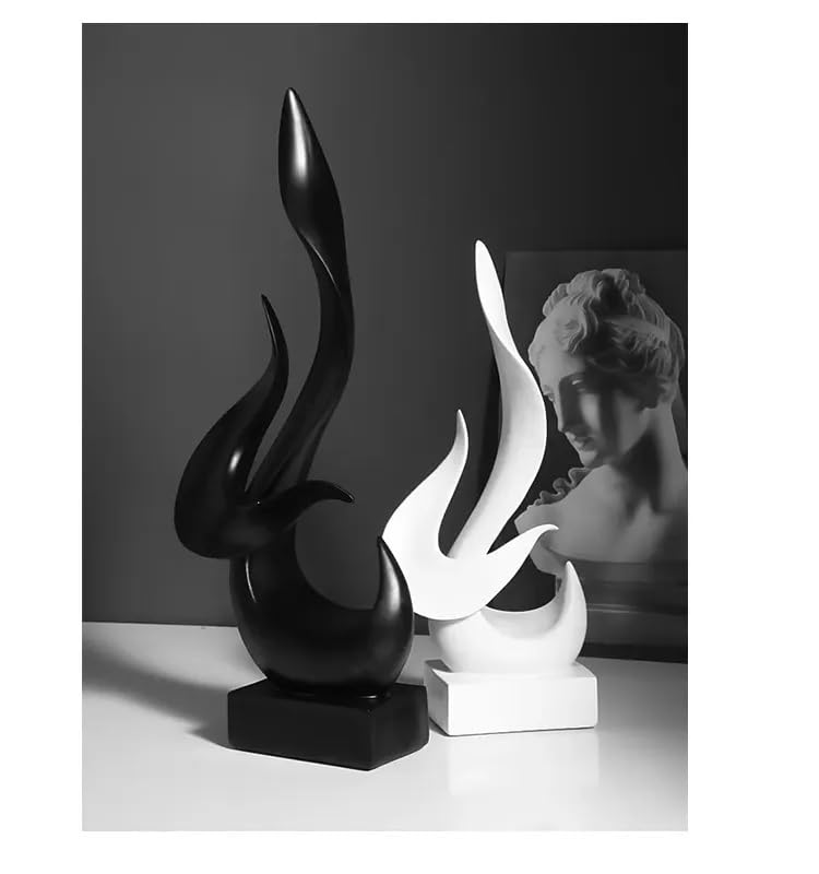 Abstract Resin Life Statue, Fire Flame Sculpture, Office and Home Decor, European & American Style - My Store