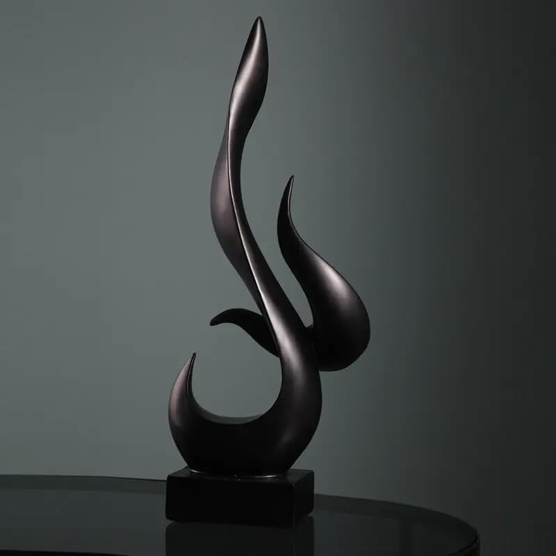 Abstract Resin Life Statue, Fire Flame Sculpture, Office and Home Decor, European & American Style - My Store