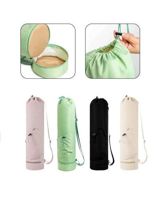 Yoga Mat Bag with Water Bottle Holder and Wet Pocket, Large Multi-Functional Gym Bag for Pilates, Exercise, Fitness, Travel, Portable Crossbody Yoga Mat Carrier - My Store