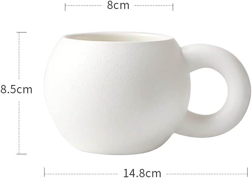 Luxury Spherical Stoneware Coffee Mug, Elegant Cup for Office - My Store