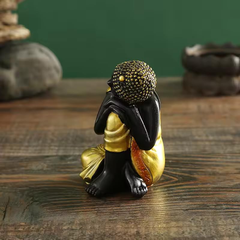 Resin Buddha Statue, Sleeping Pose, Small Compact Size, Southeast Asian Craft - My Store