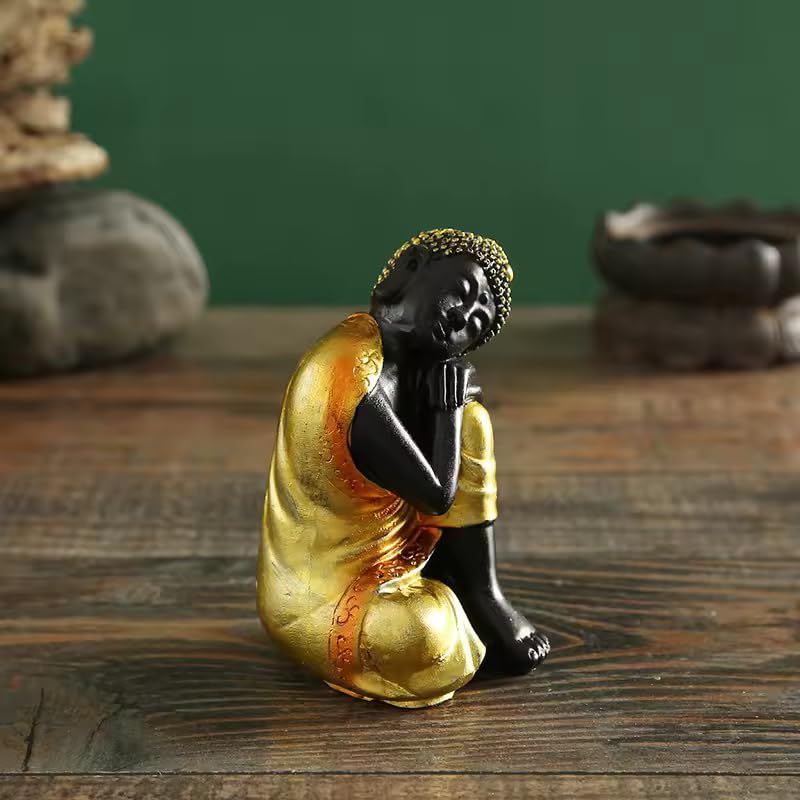 Resin Buddha Statue, Sleeping Pose, Small Compact Size, Southeast Asian Craft - My Store