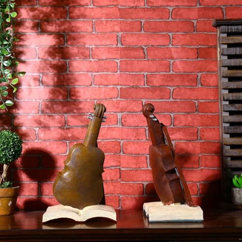 European Retro Style Violin Clock - Elegant Decorative Timepiece for Home Decor, Vintage Accent for Living Room and Office, Antique-Inspired Design Perfect for Music Lovers, Gift for Music Enthusiasts - My Store