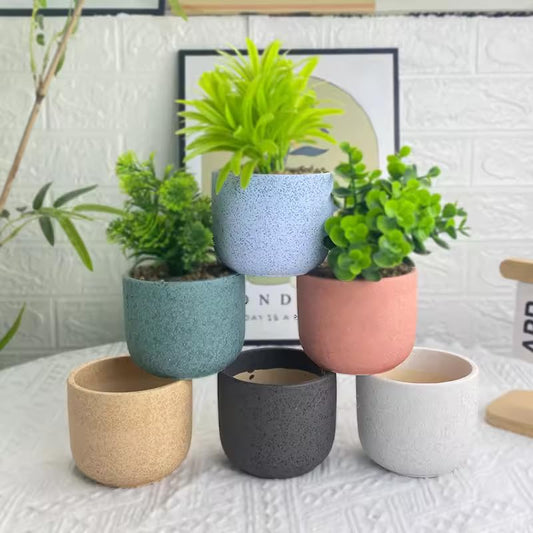 Ceramic Succulent Pots with Drainage, Perfect for Indoor Plants, Home and Office Decor, Gift for Plant Lovers - My Store