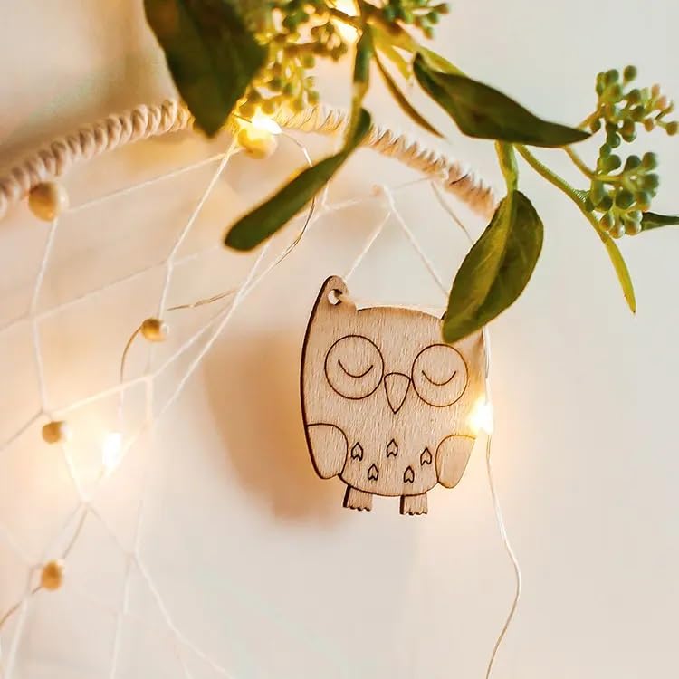 Large Bohemian Owl Macrame Wall Hanging, 2-Piece Set – Woven Moon Tapestry, Dream Catcher with Tassels, Handmade Crochet, Boho Chic Wall Art for Living Room, Bedroom, Nursery, or Dorm Room Decor - My Store