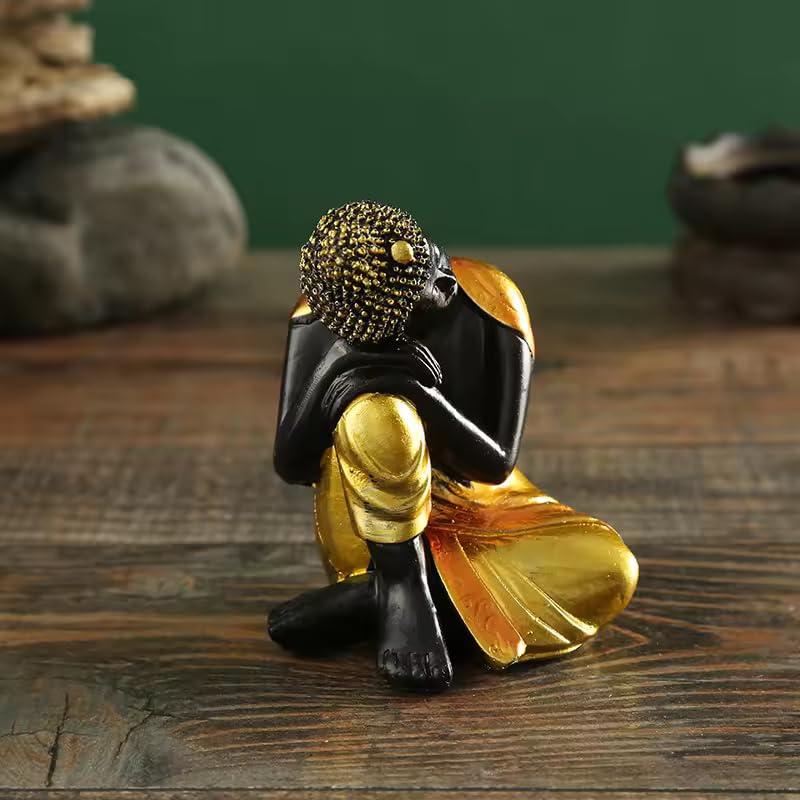 Resin Buddha Statue, Sleeping Pose, Small Compact Size, Southeast Asian Craft - My Store