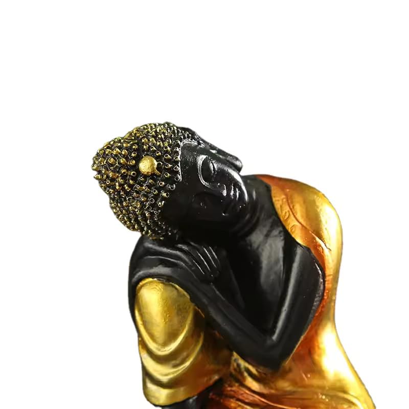 Resin Buddha Statue, Sleeping Pose, Small Compact Size, Southeast Asian Craft - My Store