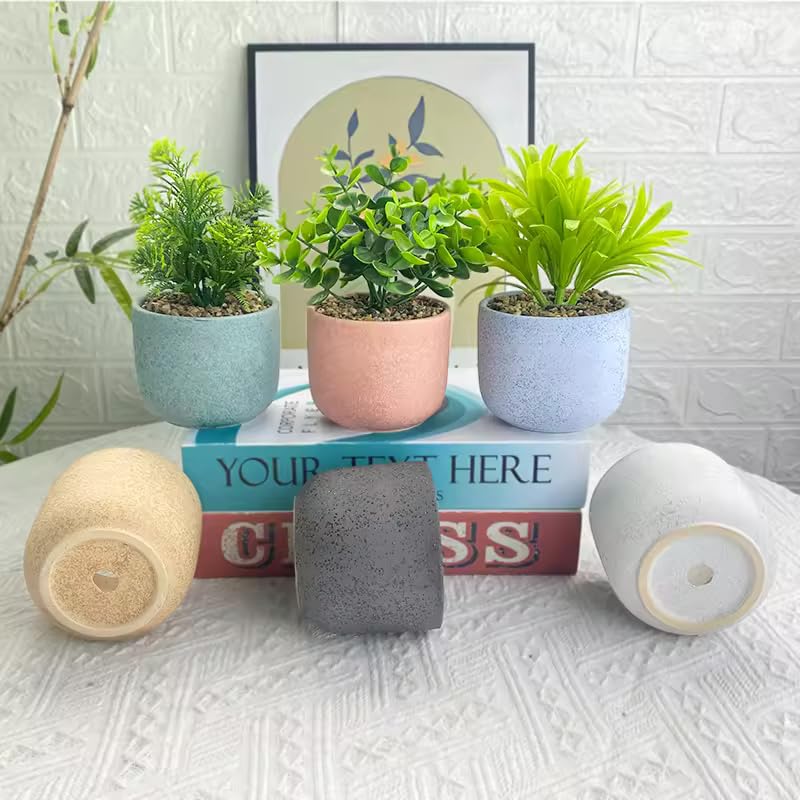Ceramic Succulent Pots with Drainage, Perfect for Indoor Plants, Home and Office Decor, Gift for Plant Lovers - My Store