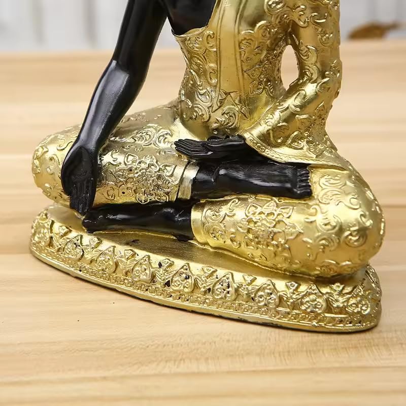 Sitting Buddha Statue Resin Decor, Southeast Asian Craft for Home - My Store