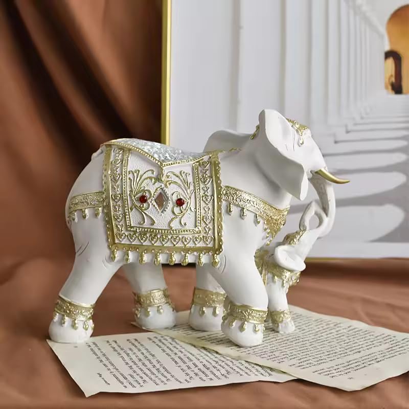 Luxury Elephant Sculpture Set - Resin Mother and Child Ornaments, Home Decor - My Store