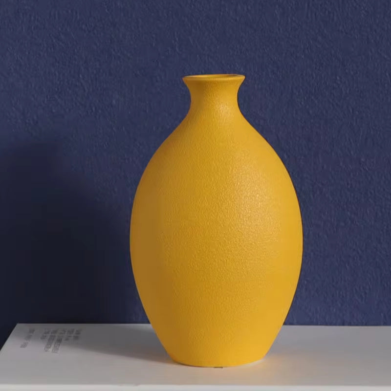 Modern Yellow Ceramic Vase, Simple Home Decor - My Store