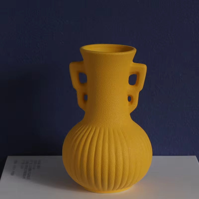 Modern Yellow Ceramic Vase, Simple Home Decor - My Store