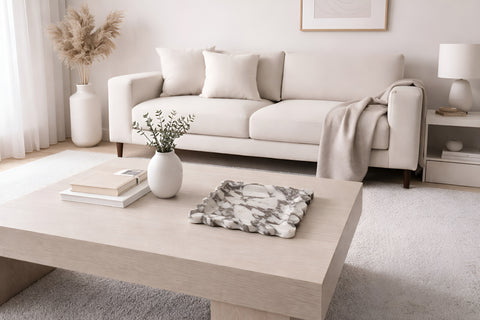 Scalloped Tray – Turkish Calacatta Viola Marble