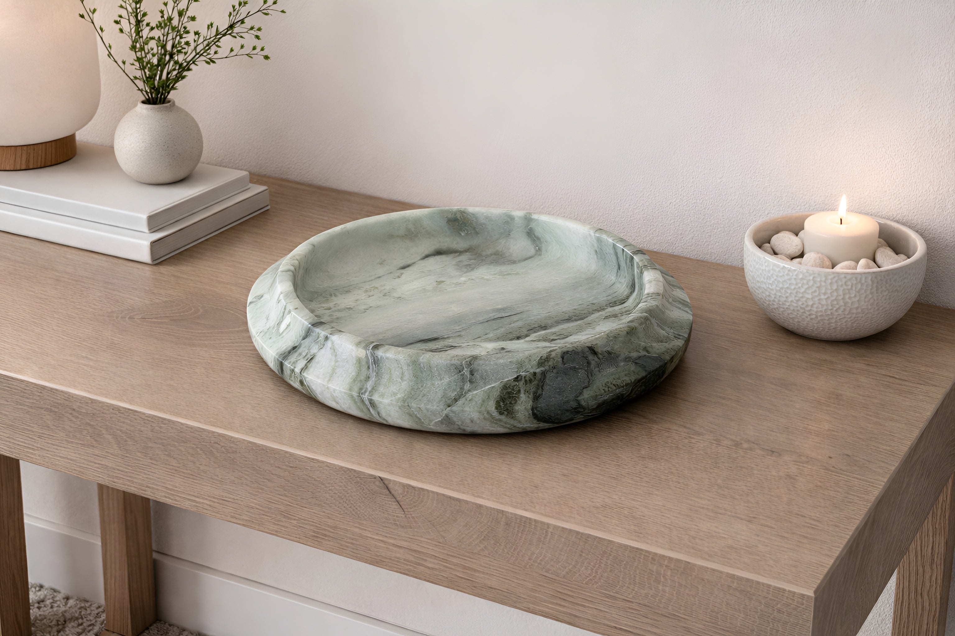 Jade Clouds Marble Tray