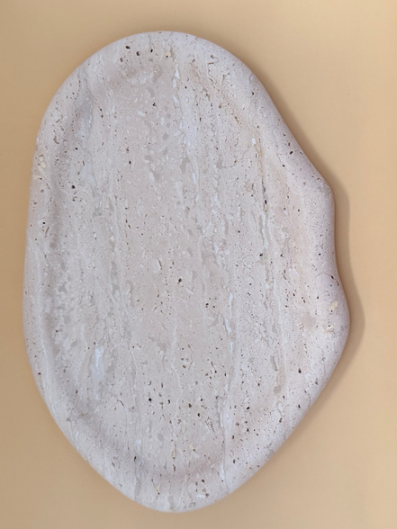 Beige Travertine Tray - My Store