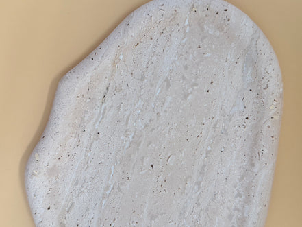 Beige Travertine Tray - My Store