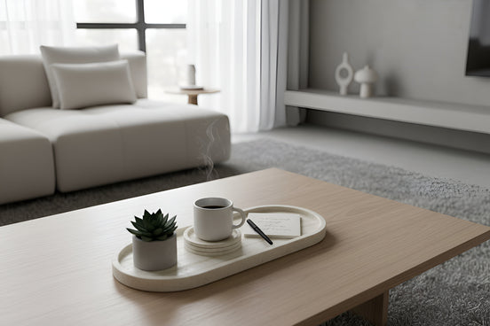 White Travertine Tray - My Store