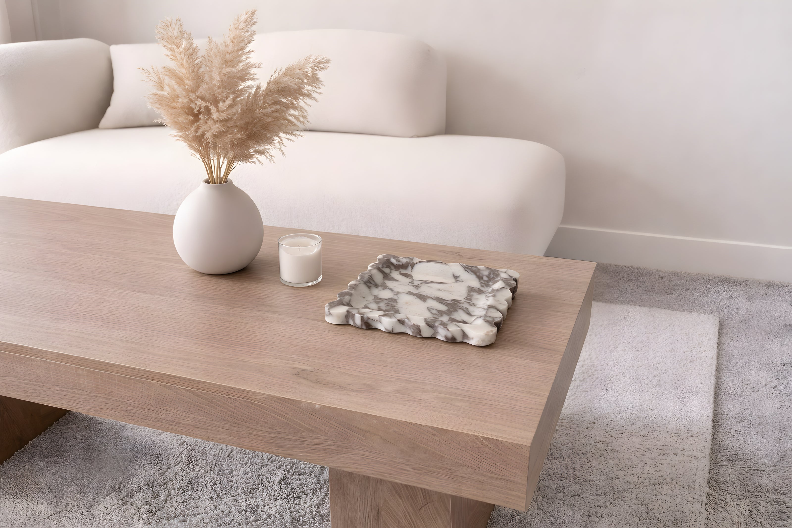 Scalloped Tray – Turkish Calacatta Viola Marble