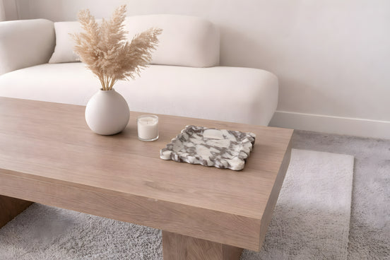 Scalloped Tray – Turkish Calacatta Viola Marble